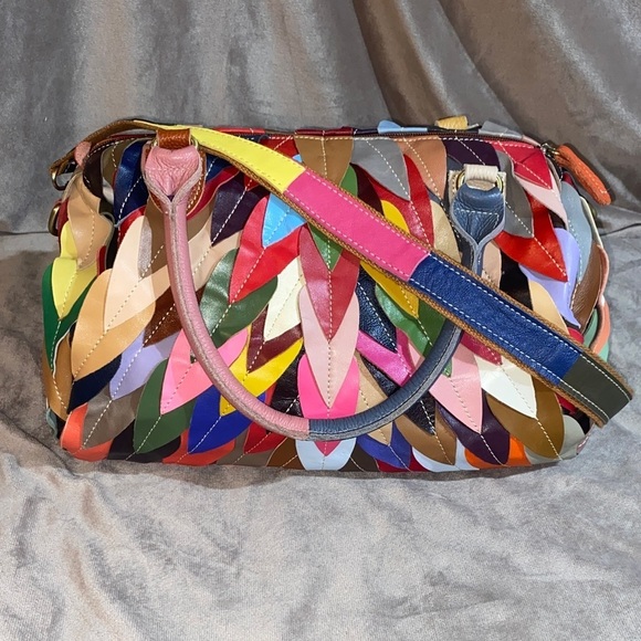 Agueda Handbags - Agueda Leather Multicolored Shoulder Bag